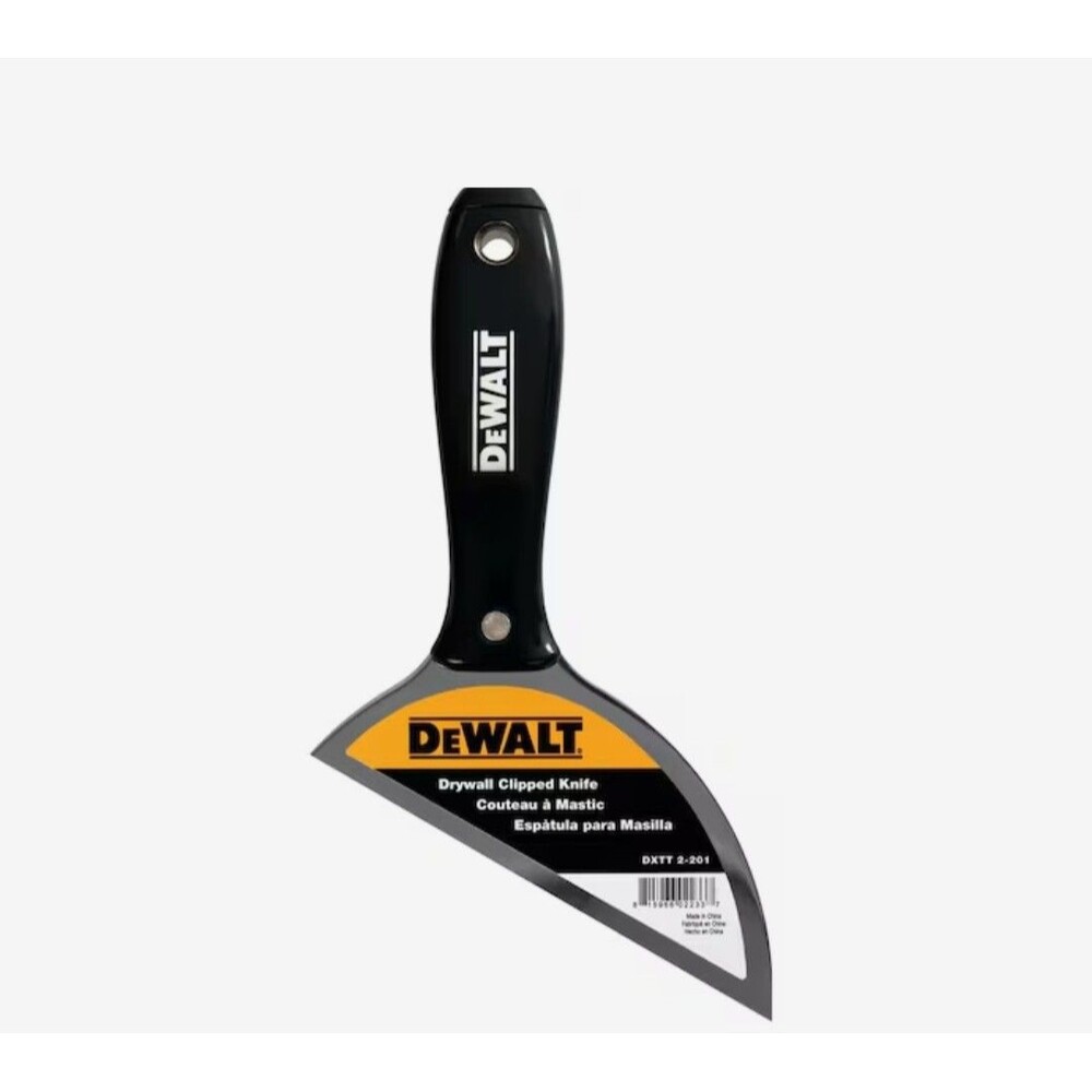 Dewalt 6" Clipped Drywall Knife With Nylon Handle  NEW  Stainless Steel